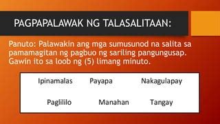 pangungusap ng paglililo .